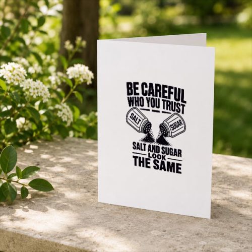 Be Careful Who You Trust Salt And Sugar Look The Same Greeting Card
