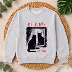 Be Kind Of Feral Black Cat Mirror Goth Aesthetic PNG SVG