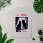 Be Kind Of Feral Black Cat Mirror Goth Aesthetic PNG SVG
