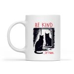 Be Kind Of Feral Black Cat Mirror Goth Aesthetic Mug