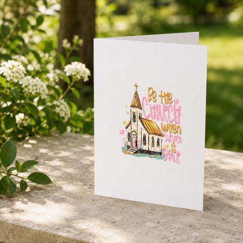 Be The Church When Service Is Over Christian Faith Sunday Greeting Card 2 Be The Church When Service Is Over Christian Faith Sunday Greeting Card