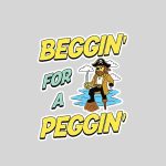 Beggin For A Peggin Pirate Offensive Inappropriate Sticker