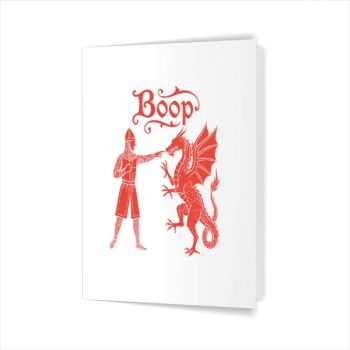 Homepage 54 Boop Medieval Knight Dragon Ren Faire Greeting Card