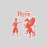 Boop Medieval Knight Dragon Ren Faire Sticker