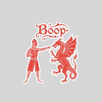 Homepage 162 Boop Medieval Knight Dragon Ren Faire Sticker