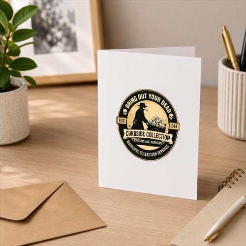 Bring Out Your Dead Plague Doctor Dark Humor Greeting Card 3 Bring Out Your Dead Plague Doctor Dark Humor Greeting Card