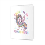 Bruh Im In 4th Grade Dab Unicorn Girls Back To School Greeting Card