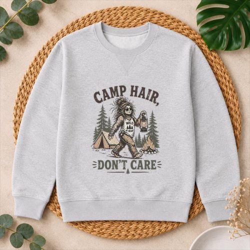 Camp Hair Dont Care Messy Hair Big Foot Camping Woman Girl PNG SVG 2 Camp Hair Dont Care Messy Hair Big Foot Camping Woman Girl PNG SVG