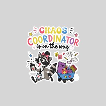 Homepage 128 Chaos Coordinator Is On The Way Sped Teacher Raccoon Sticker