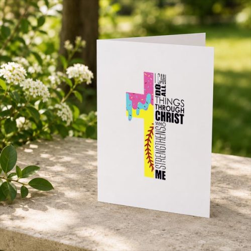 Christian Softball Drip For Girls Ice Cream Drip Stuff Greeting Card 2 Christian Softball Drip For Girls Ice Cream Drip Stuff Greeting Card