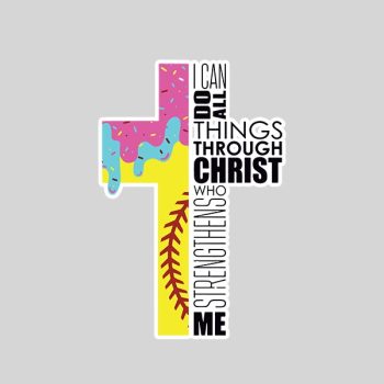 Homepage 162 Christian Softball Drip For Girls Ice Cream Drip Stuff Sticker