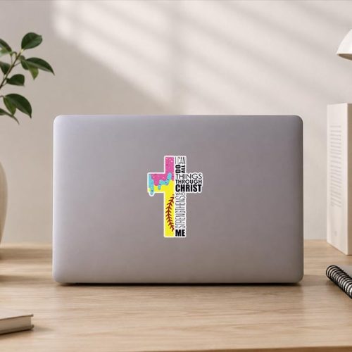 Christian Softball Drip For Girls Ice Cream Drip Stuff Sticker 3 Christian Softball Drip For Girls Ice Cream Drip Stuff Sticker