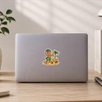 Christmas In July Gingerbread Man Tropical Beach Sticker