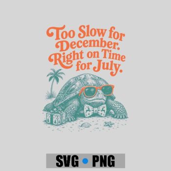 Homepage 119 Christmas In July Turtle Too Slow PNG SVG
