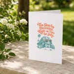 Christmas In July Turtle Too Slow Greeting Card