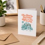 Christmas In July Turtle Too Slow Greeting Card