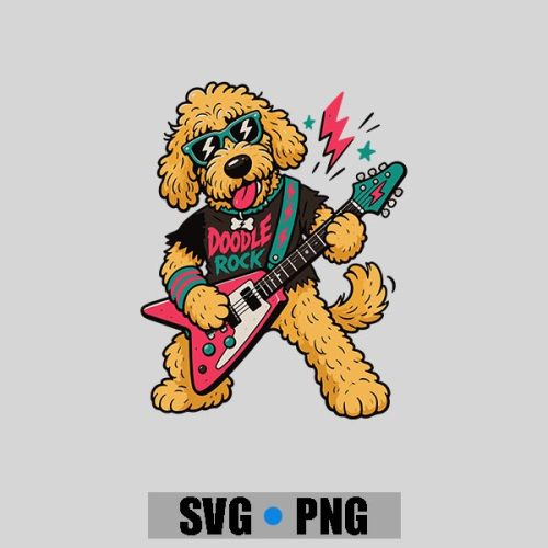 Cool Golden Doodle Guitarist Rockstar Dog Musician Comfort Colors PNG SVG 1 Cool Golden Doodle Guitarist Rockstar Dog Musician Comfort Colors PNG SVG