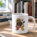 Cool Golden Doodle Guitarist Rockstar Dog Musician Comfort Colors Mug