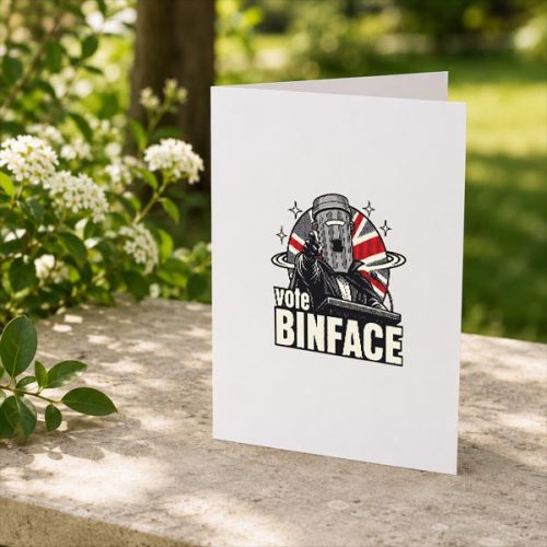 Count Binface Vote Binface Anti Farage Greeting Card 2 Count Binface Vote Binface Anti Farage Greeting Card