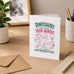 Dinosaur Didnt Listen To Their Nurses Rn Cna Nicu Rn Greeting Card