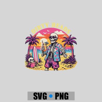 Homepage 117 Dirty Heads Skeleton Beach Summer Vacation Summerween Party PNG SVG