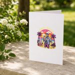 Dirty Heads Skeleton Beach Summer Vacation Summerween Party Greeting Card