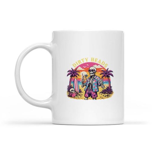 Dirty Heads Skeleton Beach Summer Vacation Summerween Party Mug