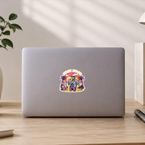Dirty Heads Skeleton Beach Summer Vacation Summerween Party Sticker