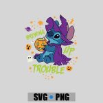 Disney Stitch Halloween Witch Costume Brewing Up Trouble PNG SVG