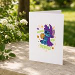 Disney Stitch Halloween Witch Costume Brewing Up Trouble Greeting Card