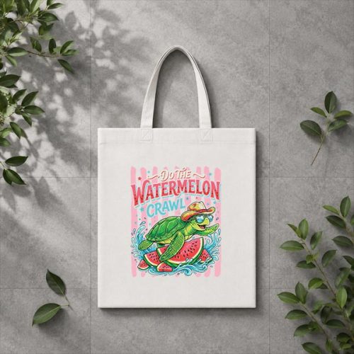 Do The Watermelon Crawl Turtle Girly Striped Summer PNG SVG