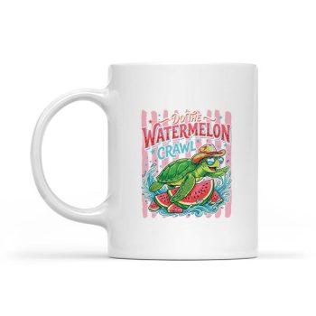 Homepage 35 Do The Watermelon Crawl Turtle Girly Striped Summer Mug