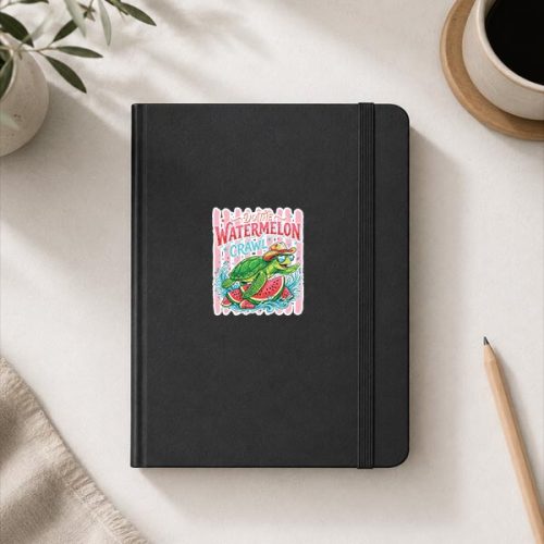 Do The Watermelon Crawl Turtle Girly Striped Summer Sticker 4 Do The Watermelon Crawl Turtle Girly Striped Summer Sticker