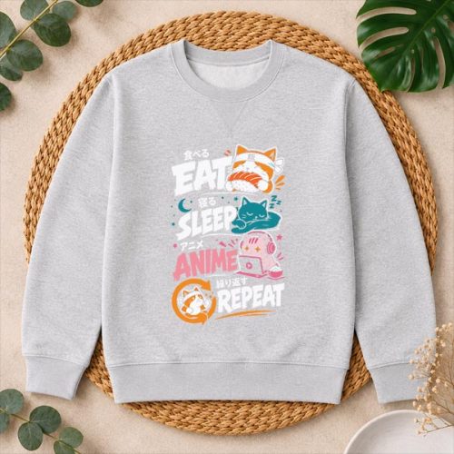 Eat Sleep Anime Repeat Cute PNG SVG 2 Eat Sleep Anime Repeat Cute PNG SVG