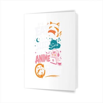 Homepage 72 Eat Sleep Anime Repeat Cute Greeting Card