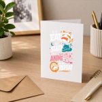 Eat Sleep Anime Repeat Cute Greeting Card