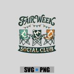 Fair Week Social Club Camping Chair Fair Farm Life Crew PNG SVG
