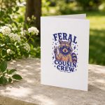 Feral Cousin Crew Girls Vintage Greeting Card