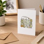 Fishing Family Matching Mama Dada Greeting Card