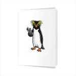 Flight Was Never An Option Rockhopper Penguin Gun Meme Greeting Card