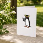Flight Was Never An Option Rockhopper Penguin Gun Meme Greeting Card