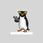 Flight Was Never An Option Rockhopper Penguin Gun Meme Sticker