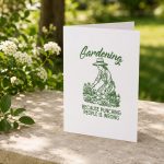 Gardening Because Punching People Wrong Gardener Greeting Card