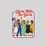 Girls Will Be Girls Fourth Of July Sticker
