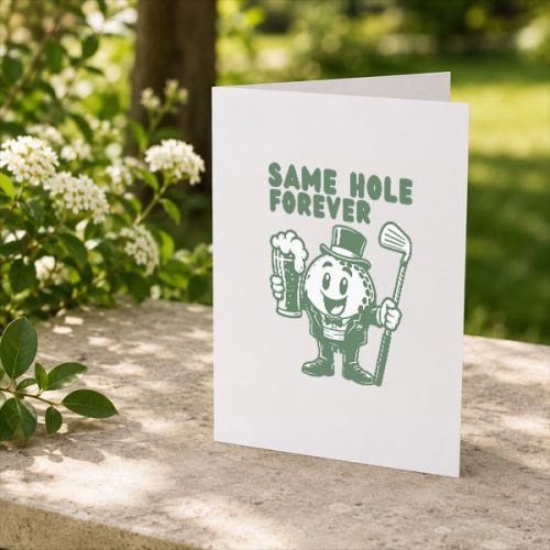 Golf Bachelor Party Same Hole Forever Groom Groomsman Greeting Card 2 Golf Bachelor Party Same Hole Forever Groom Groomsman Greeting Card
