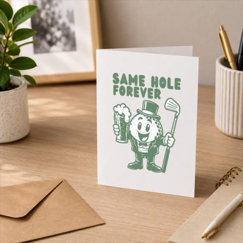 Golf Bachelor Party Same Hole Forever Groom Groomsman Greeting Card 3 Golf Bachelor Party Same Hole Forever Groom Groomsman Greeting Card