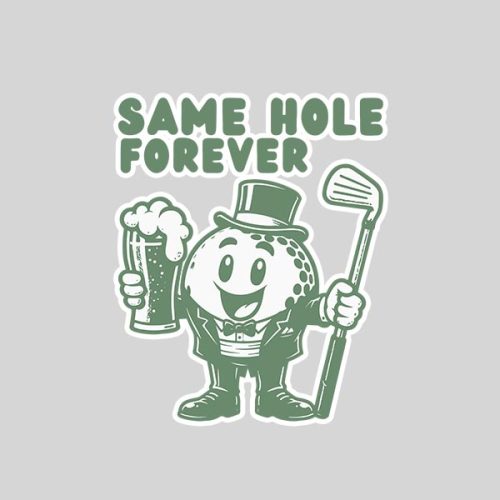Golf Bachelor Party Same Hole Forever Groom Groomsman Sticker