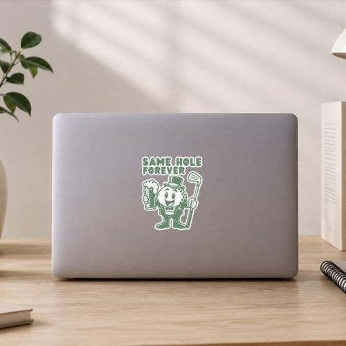 Golf Bachelor Party Same Hole Forever Groom Groomsman Sticker