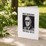 Great Depression New Deal With It Saying Greeting Card