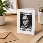 Great Depression New Deal With It Saying Greeting Card
